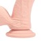 REALRÖCK Gekrümmter Dual Density Dildo mit Vibration 15,0 cm Beige