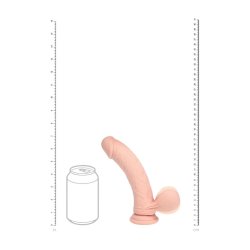 REALRÖCK Gekrümmter Dual Density Dildo mit Vibration 18 cm Beige
