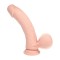 REALRÖCK Gekrümmter Dual Density Dildo mit Vibration 18 cm Beige