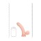 REALRÖCK Gekrümmter Dual Density Dildo mit Vibration 18 cm Beige