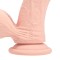 REALRÖCK Gekrümmter Dual Density Dildo mit Vibration 20 cm Beige