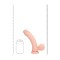 REALRÖCK Gekrümmter Dual Density Dildo mit Vibration 20 cm Beige