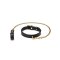 LIEBE SEELE Crocodile Noir Hals Fessel mit Leine aus Leder Schwarz / Altgold