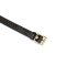 LIEBE SEELE Crocodile Noir Hals Fessel mit Leine aus Leder Schwarz / Altgold