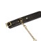 LIEBE SEELE Crocodile Noir: Handfessel aus Leder Schwarz/Gold