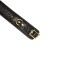 LIEBE SEELE Crocodile Noir: Handfessel aus Leder Schwarz/Gold