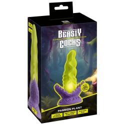 BEASTY COCKS Passion Plant Dildo Ø 5,5 cm Grün/Lila