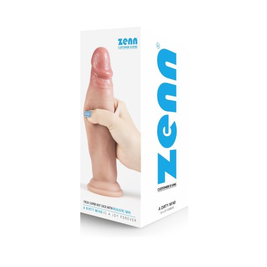 ZENN Dildo 19 cm Super Hot Dick With Realistic Skin Ø 5 cm Beige