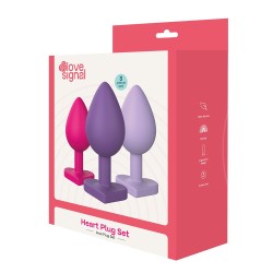 DREAM TOYS Love Signal Triple Heart Analplug 3er-Set
