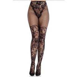 LEG AVENUE Dahlia Lace Tights mit floralen Spitzendetails