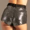 KYNX Glamour Glow Mini Shorts Silber