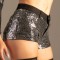 KYNX Glamour Glow Mini Shorts Silber