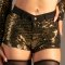 KYNX Glamour Glow Mini Shorts Gold