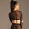 KYNX Sheer Mesh Chain Top Schwarz