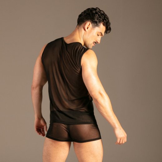 KYNX Sheer Mesh Tank Top Schwarz