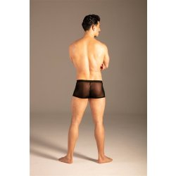 KYNX Sheer Mesh Zip Trunks Schwarz