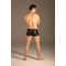 KYNX Matte PU Wetlook Zip Trunk Schwarz