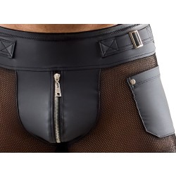 SVENJOYMENT Pants mit transparenten Netzeinsätzen...