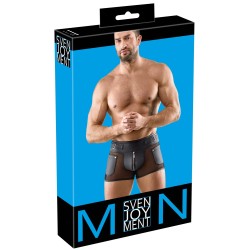 SVENJOYMENT Pants mit transparenten Netzeinsätzen Schwarz