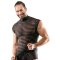 SVENJOYMENT Shirt im transparenten Streifen-Look Schwarz