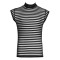 SVENJOYMENT Shirt im transparenten Streifen-Look Schwarz