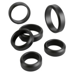 YOU 2 TOYS Penis- & Hodenring-Set 6-teilig Schwarz