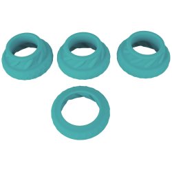 YOU 2 TOYS Penis- & Hodenring-Set 4-teilig Türkis