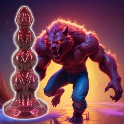 BEASTY COCKS Werewolf Willie Dildo Ø 5.7 cm Rot