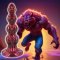 BEASTY COCKS Werewolf Willie Dildo Ø 5.7 cm Rot