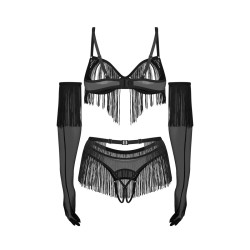 OBSESSIVE Rossay Dessous-Set 4-teilig Schwarz