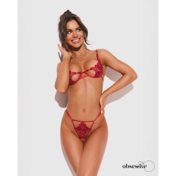 OBSESSIVE Luise Sublim Dessous-Set 2-teilig Rot