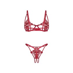 OBSESSIVE Luise Sublim Dessous-Set 2-teilig Rot
