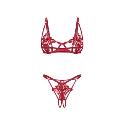 OBSESSIVE Luise Sublim Dessous-Set 2-teilig Rot