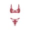 OBSESSIVE Luise Sublim Dessous-Set 2-teilig Rot