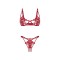 OBSESSIVE Luise Sublim Dessous-Set 2-teilig Rot