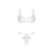 OBSESSIVE Luise Sublim Dessous-Set 2-teilig Weiss