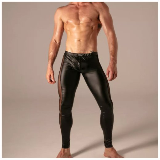 ABSOLU MALE Rebel Zip Legging Schwarz