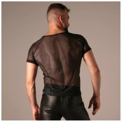 ABSOLU MALE Seduction Mesh T-Shirt Schwarz
