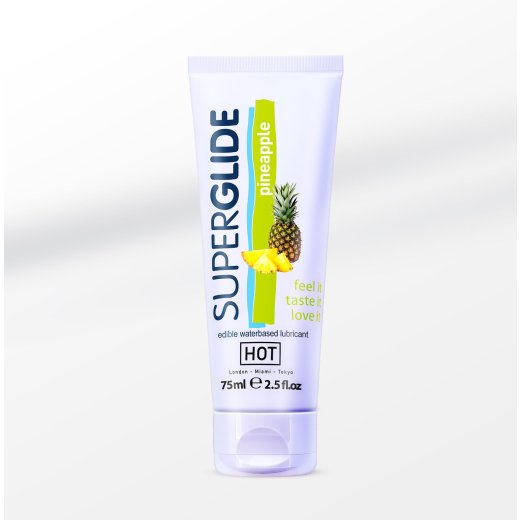 HOT Superglide Ananas essbares Gleitgel auf Wasserbasis 75ml
