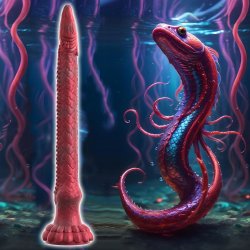 BEASTY COCKS The Enormous Eel Dildo Ø 9 cm Rot