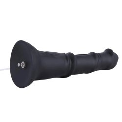 HISMITH KlickLok Squirting Analdildo aus Silikon 28.5 cm Schwarz