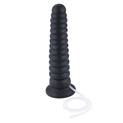 HISMITH KlicLok Squirting Analdildo aus Silikon 26 cm Schwarz