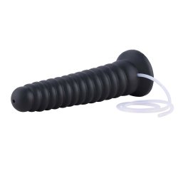 HISMITH KlicLok Squirting Analdildo aus Silikon 26 cm Schwarz