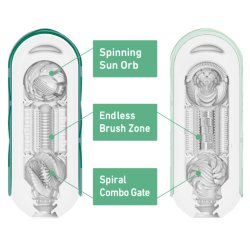 TENGA Flip 360 Masturbator Aurora Green Limited Gentle Edition