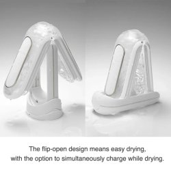 TENGA Flip Zero EV Masturbator mit Vibration (Neu mit USB-C Ladekabel) Weiss