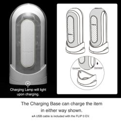 TENGA Flip Zero EV Masturbator mit Vibration (Neu mit USB-C Ladekabel) Weiss