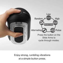 TENGA Flip Zero EV Masturbator mit Vibration (Neu mit USB-C Ladekabel) Strong Edition Schwarz