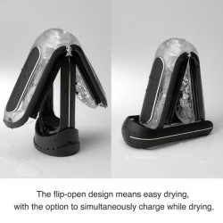 TENGA Flip Zero EV Masturbator mit Vibration (Neu mit USB-C Ladekabel) Strong Edition Schwarz