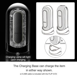TENGA Flip Zero EV Masturbator mit Vibration (Neu mit USB-C Ladekabel) Strong Edition Schwarz