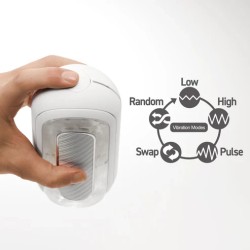 TENGA Flip Zero Gravity EV Masturbator mit Vibration (Neu mit USB-C Ladekabel) Weiss